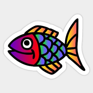 Happy Fish Sticker